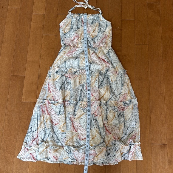 NWT Sim & Sam Maxi Dress with Leaf Print in Medium - Picture 2 of 8